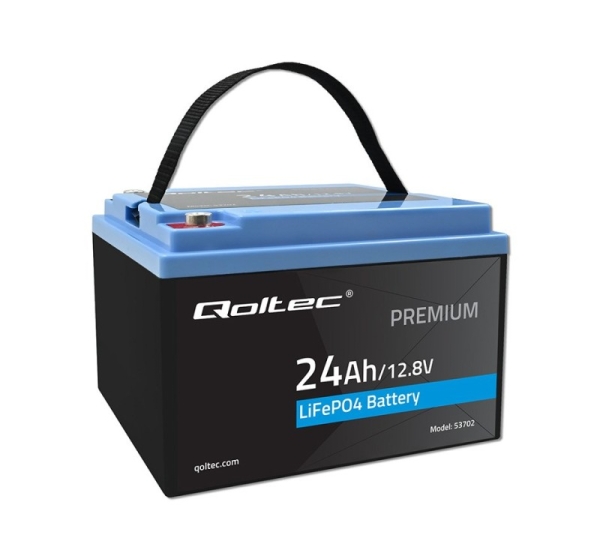 Qoltec LiFePO4 Lithium Iron Phosphate Battery 12.8V 24Ah 307.2Wh