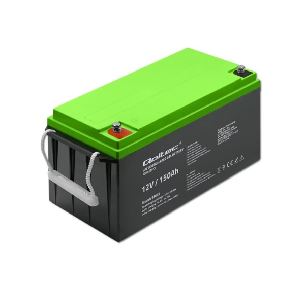 Qoltec 53082 Gel battery | 12V | 150AH