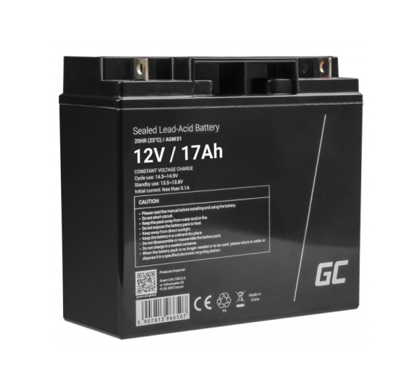 Green Cell AGM51 vehicle battery Sealed Lead Acid (VRLA) 17 Ah 12 V