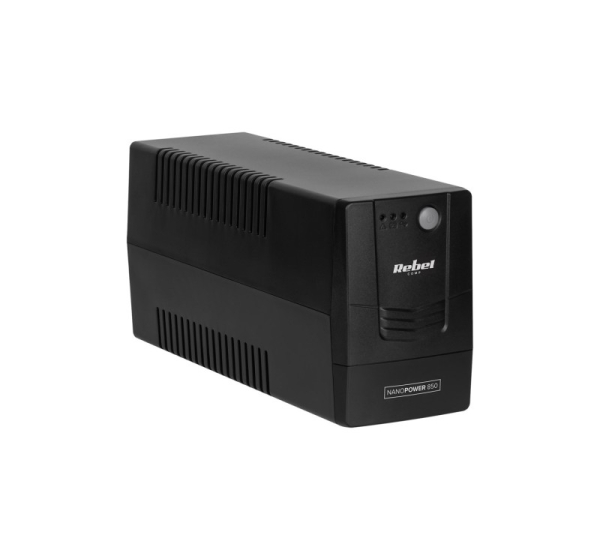 Uninterruptible computer UPS REBEL model Nanopower 850 (offline, 850VA / 480W, 230 V, 50Hz)