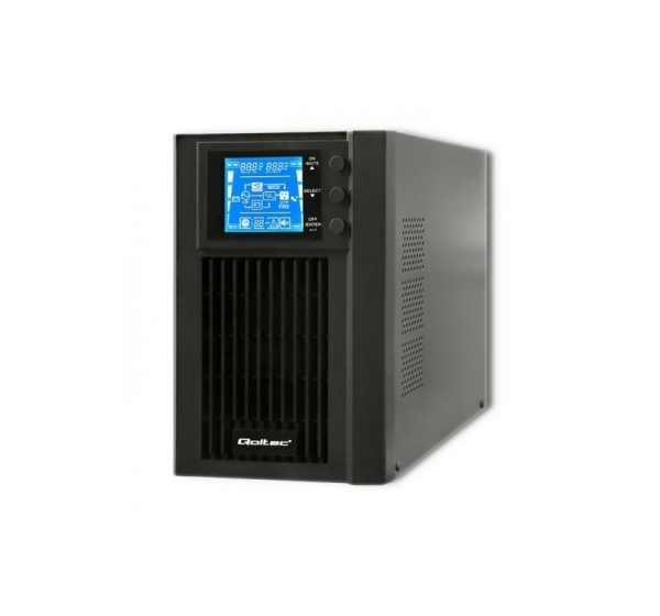 Qoltec 53042 uninterruptible power supply (UPS) Double-conversion (Online) 1 kVA 800 W 2 AC outlet(s)