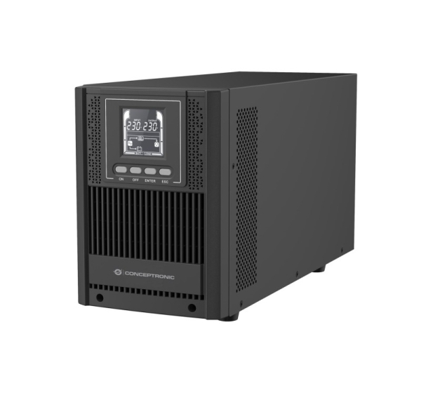Conceptronic ZEUS52ES2K 2000VA 1800W Online Tower UPS, Schuko