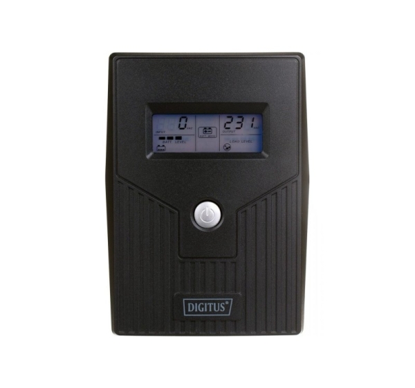Digitus DN-170064-LCD uninterruptible power supply (UPS) Line-Interactive 0.8 kVA 480 W 2 AC outlet(s)