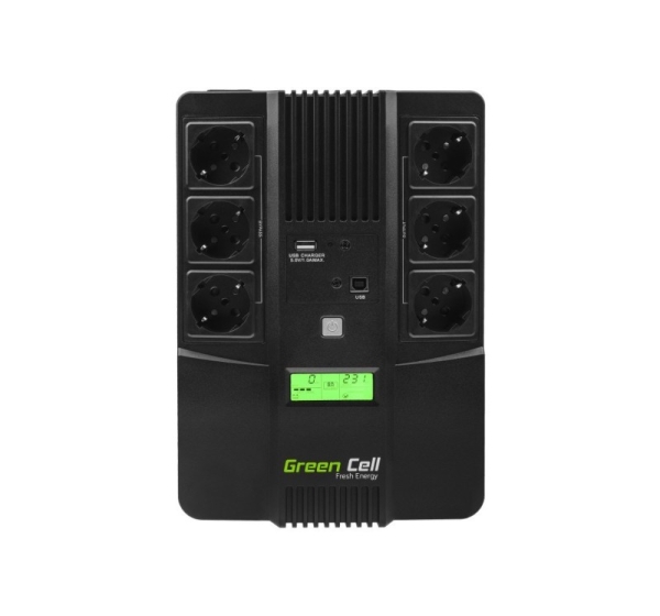Green Cell UPS06 uninterruptible power supply (UPS) Line-Interactive 600 VA 360 W 6 AC outlet(s)