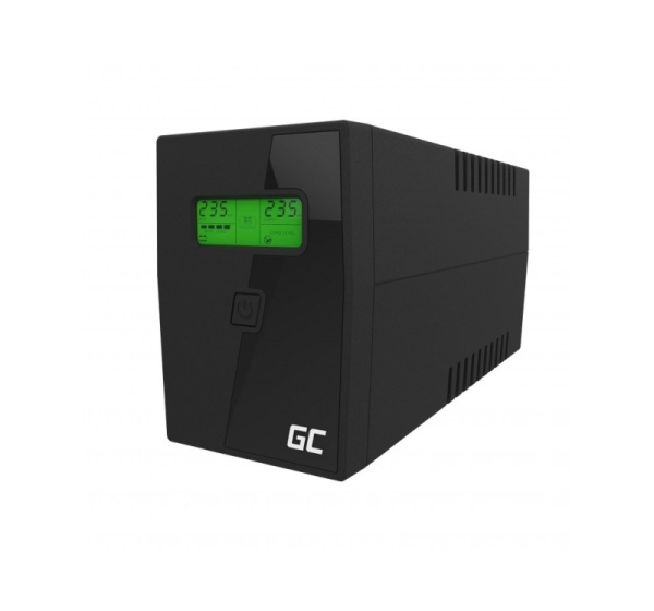 Green Cell UPS01LCD uninterruptible power supply (UPS) Line-Interactive 0.6 kVA 360 W 2 AC outlet(s)
