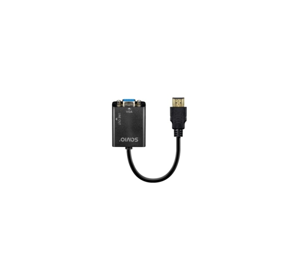 Adapteris Savio HDMI Male - VGA Female + audio 1080P