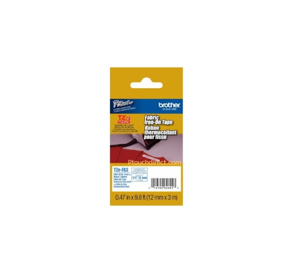 TZe-FA3 auduma lente,zils uz balta, 12mm x 3metri