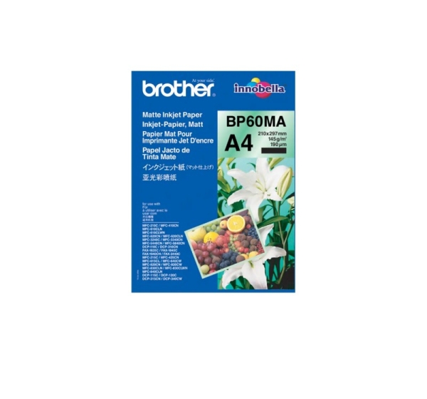 BP-60MA Matt A4 Brother papīrs 145 g/m2, 25loksnes