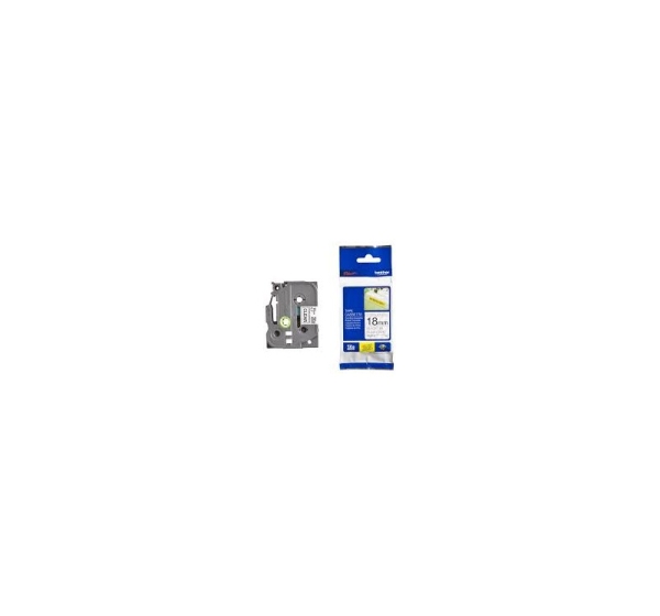 TZe-S141 uzlīmju lente Strong melns uz caurspīdīgu, 18mm