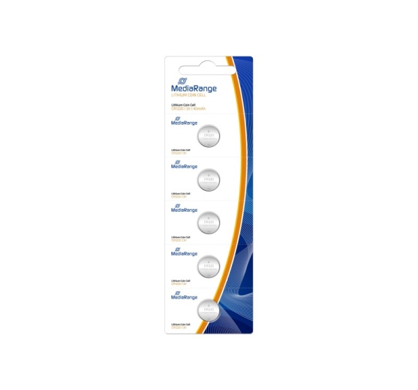 BATTERY LITHIUM CR1220 3V/5PCS MRBAT134 MEDIARANGE