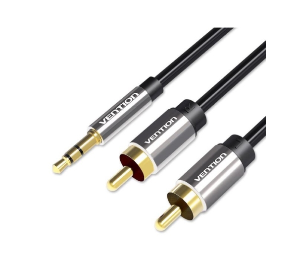 CABLE AUDIO 3.5MM TO 2XRCA/2M BCFBH VENTION