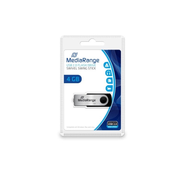 MEMORY DRIVE FLASH USB2 4GB/MR907 MEDIARANGE