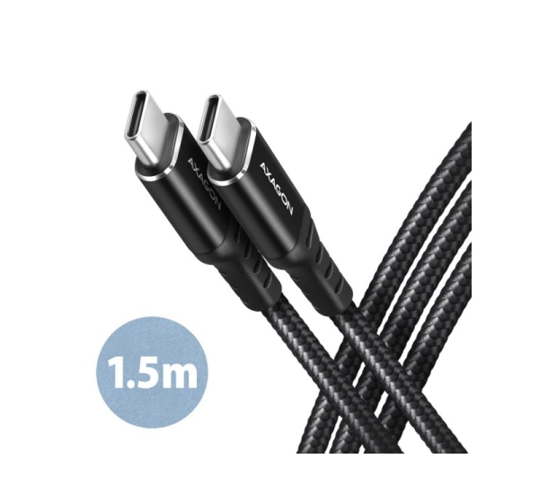 CABLE USB-C TO USB-C 1.5M 60W/HQ BLACK BUCM-CM15AB AXAGON