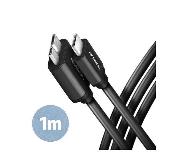 CABLE USB-C TO MICRO-B 1M/SPEED BLK BUMM3-CM10AB AXAGON