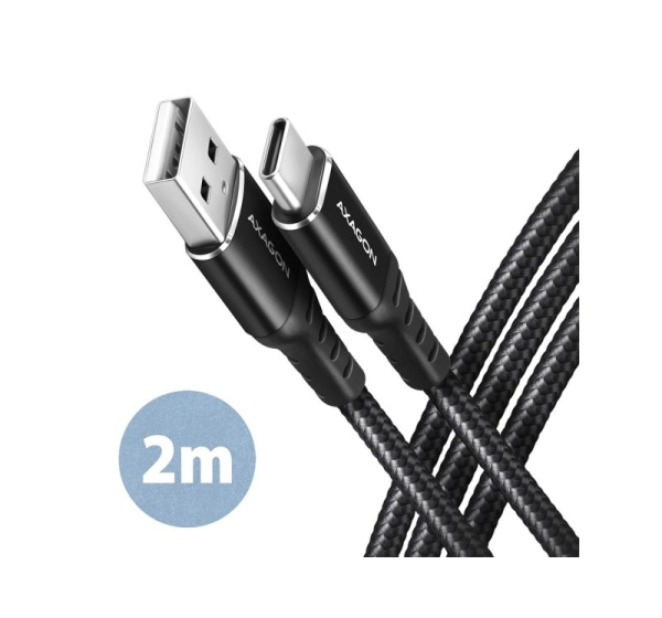 CABLE USB-C TO USB2.0 2M/BLACK BUCM-AM20AB AXAGON