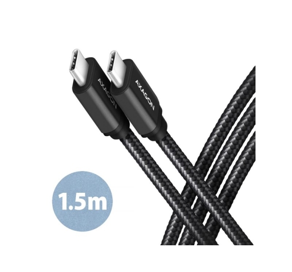 CABLE USB-C TO USB-C 1.5M 60W/BLACK BUCM3-CM15AB AXAGON