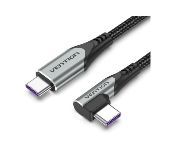 CABLE USB-C TO USB-C R.ANGLE/1M GRAY TAKHF VENTION