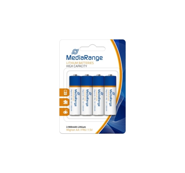 BATTERY LITHIUM MIGNON AA 1.5V/4PCS MRBAT154 MEDIARANGE
