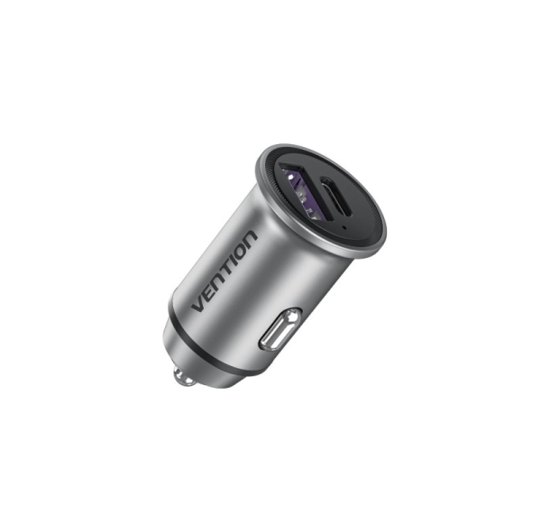 MOBILE CHARGER CAR USB/2P GRAY FFBH0 VENTION