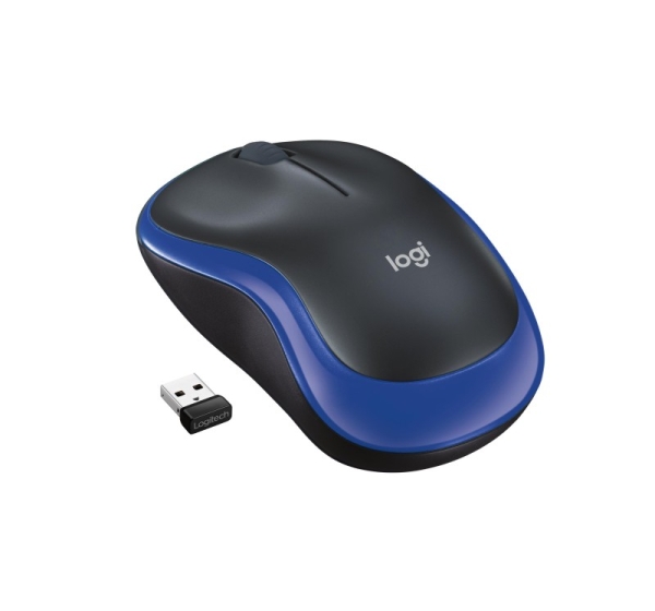 MOUSE USB OPTICAL WRL M185/BLUE 910-002236 LOGITECH