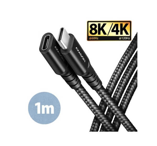 CABLE USB-C EXTENSION 1M/BLACK BUCM32-CF10AB AXAGON