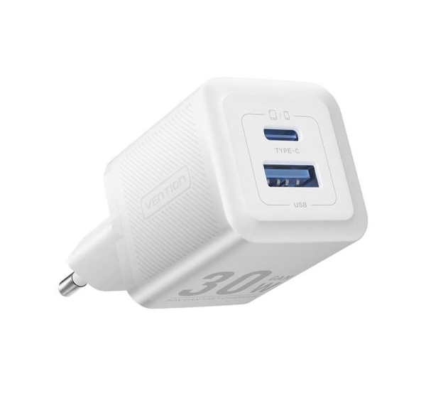 MOBILE CHARGER WALL 30W USB/2P WHITE FEQW0-EU VENTION