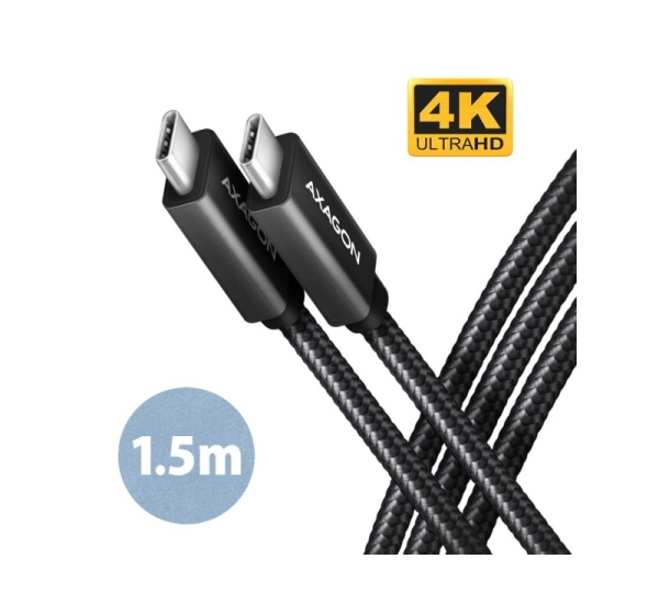 CABLE USB-C TO USB-C 1.5M 100W/BLACK BUCM32-CM15AB AXAGON