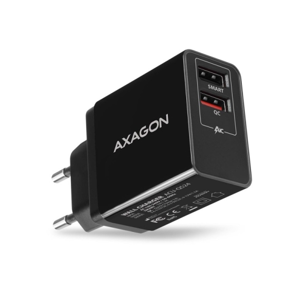 MOBILE CHARGER WALL USB 24W/2PORT ACU-QS24 AXAGON