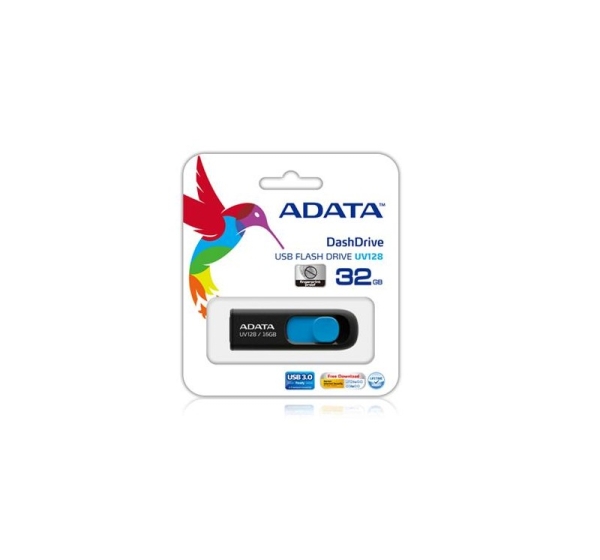 MEMORY DRIVE FLASH USB3 128GB/BLACK AUV128-128G-RBE ADATA