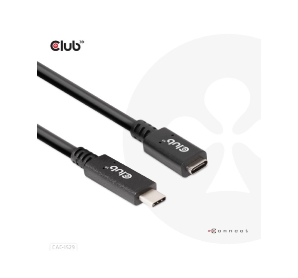 CABLE USB-C TO USB-C 2M/M/F CAC-1529 CLUB3D