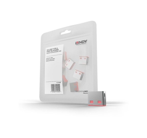 USB PORT BLOCKER 10PACK/PINK 40460 LINDY