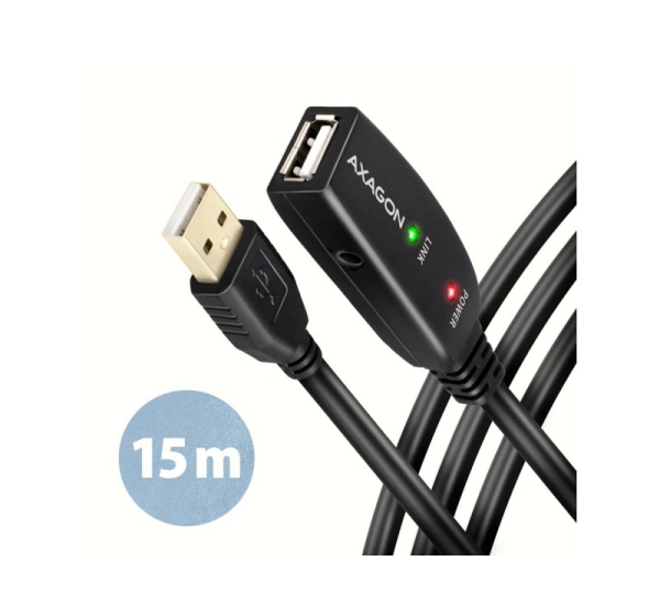 CABLE USB2.0 A-M/A-F ACTIVE/15M ADR-215 AXAGON