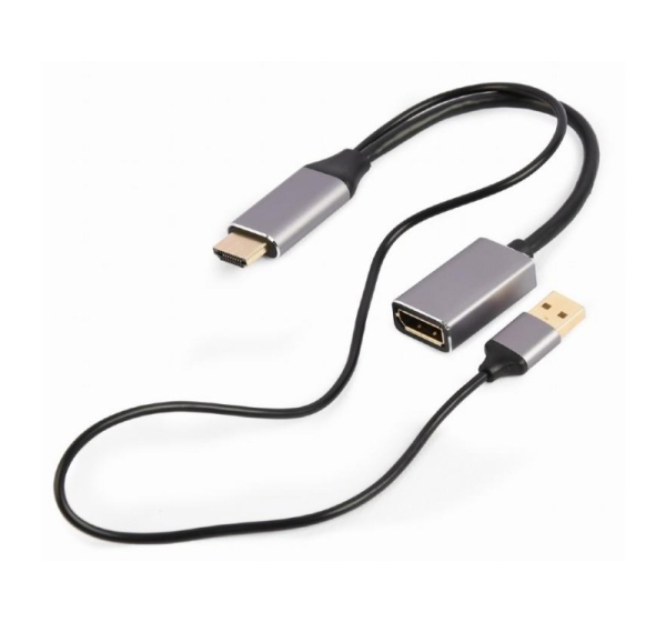 I/O ADAPTER HDMI TO DP/BLACK A-HDMIM-DPF-02 GEMBIRD
