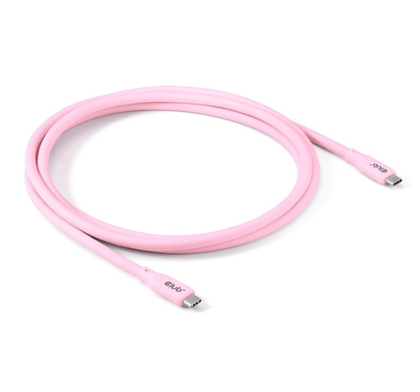 CABLE USB-C TO USB-C 2M/M/M PINK CAC-3002 CLUB3D