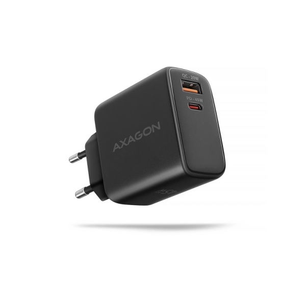 MOBILE CHARGER WALL USB 45W/GAN 2PORT ACU-PQ45 AXAGON