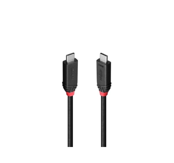 CABLE USB4 240W TYPE C 1M/BLACK LINE 37001 LINDY