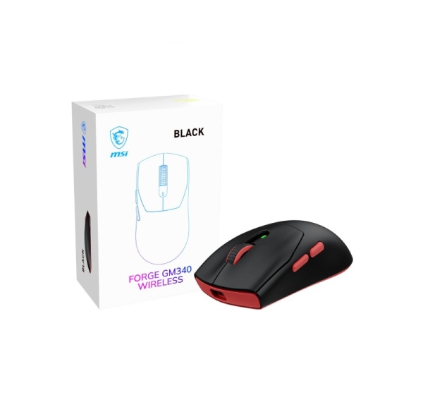 MOUSE USB OPTICAL WRL GAMING/FORGE GM340 WIRELESS BLACK MSI