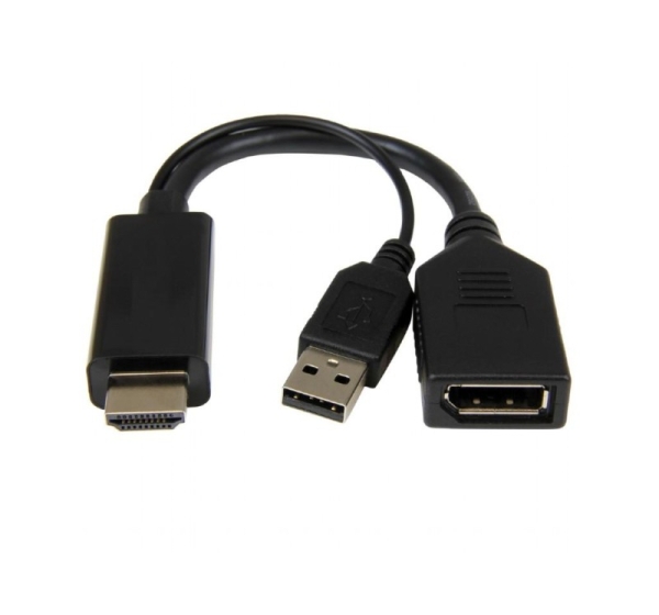 I/O ADAPTER HDMI TO DP/BLACK A-HDMIM-DPF-01 GEMBIRD