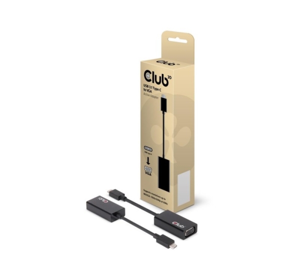 I/O ADAPTER USB-C TO VGA/M/F CAC-1502 CLUB3D