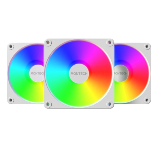 CASE FAN 120MM GF120R V2/ARGB PWM 3I1 (W) MONTECH