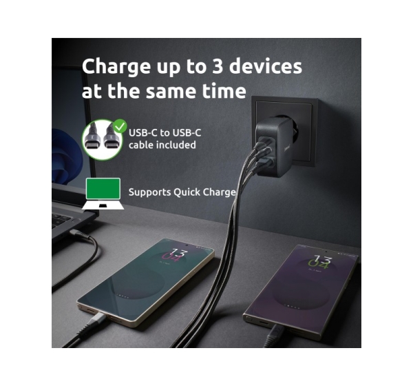 POWER ADAPTER USB-C GAN +C520C/7810010 INTENSO