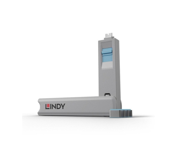 USB PORT BLOCKER 4PACK/BLUE 40465 LINDY