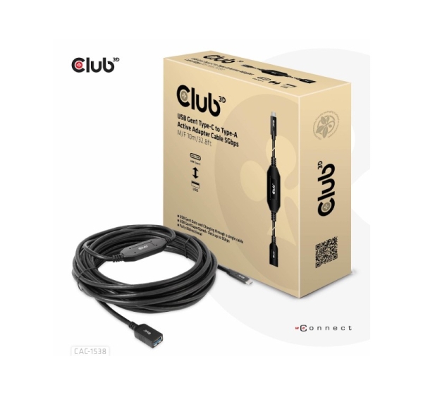 CABLE USB-C TO USB 10M/M/F CAC-1538 CLUB3D