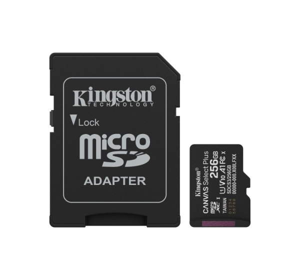 MEMORY MICRO SDXC 256GB UHS-I/W/ADAPTER SDCS3/256GB KINGSTON