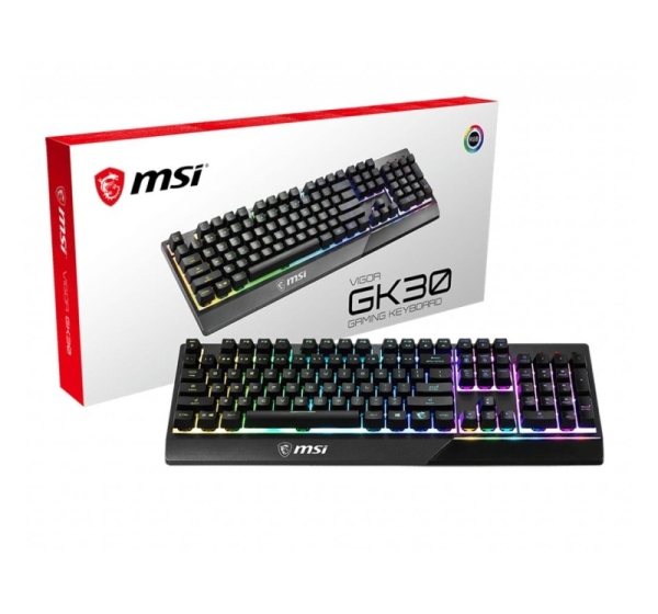 KEYBOARD GAMING BLACK ENG/VIGOR GK30 US MSI