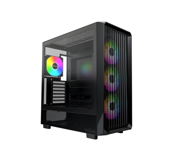 Case|MONTECH|X5|MidiTower|Case product features Transparent panel|Not included|Colour Black|X5(B)