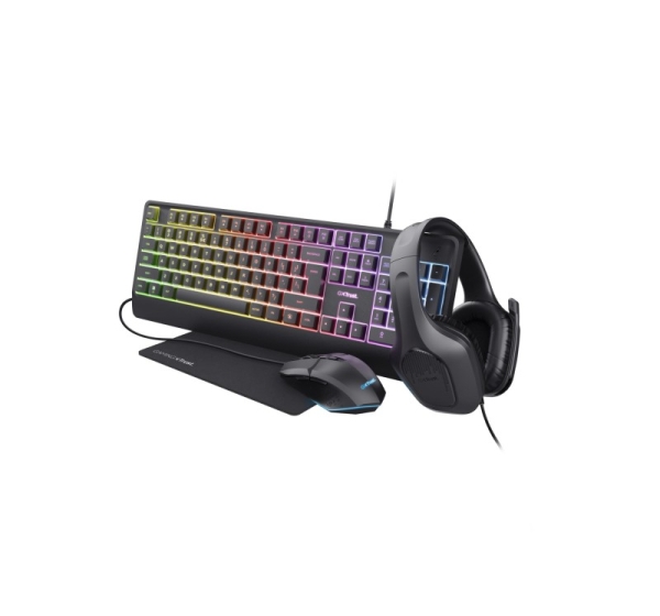 KEYBOARD +MOUSE GXT792 QUADROX/4-IN-1 BUNDLE ENG 25155 TRUST