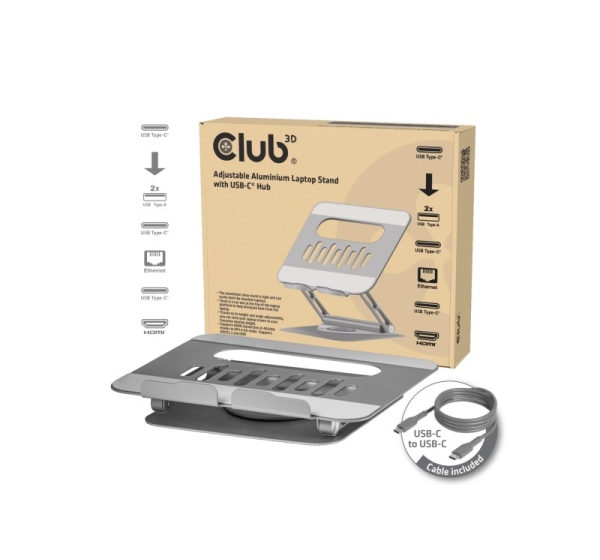 NB ACC STAND ALUMINIUM USB-C/CSV-2554 CLUB3D