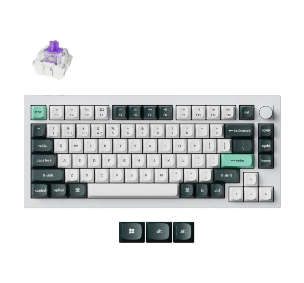 KEYBOARD WRL Q1 HE RGB/SHELL WHITE Q1H-P1 KEYCHRON