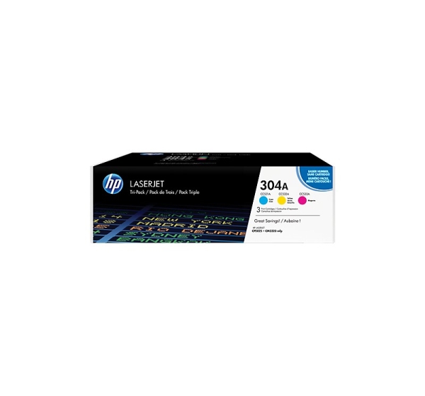 HP 304A cartridge, 3-pack CC531A+CC532A+CC533A
